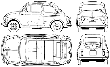 Karozza FIAT 500 D 1960