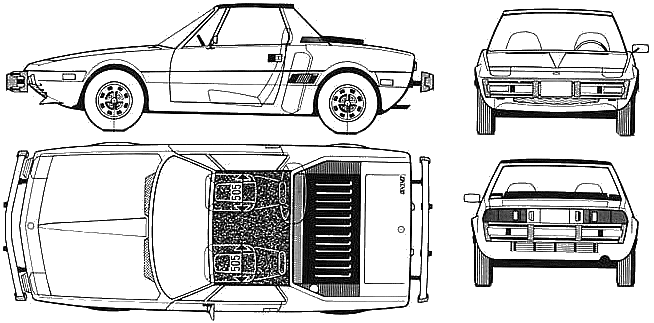 Automobilis FIAT Bertone X1/9 