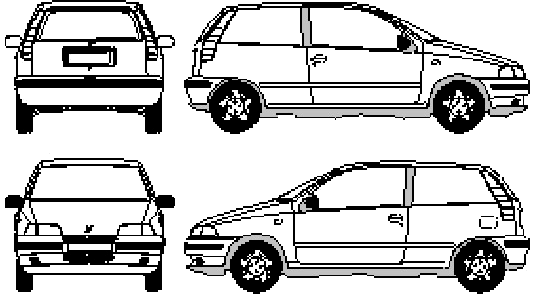 Auto FIAT Punto 3-Door 1995