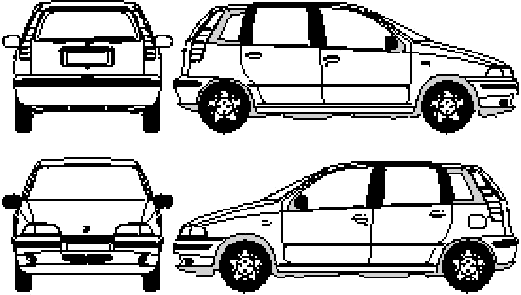 Automobilis FIAT Punto 5-Door 1995
