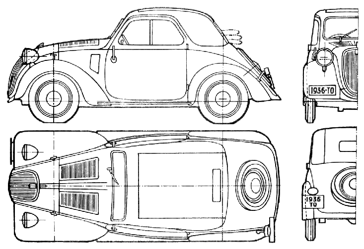 Automobilis FIAT Topolino 500 1946 