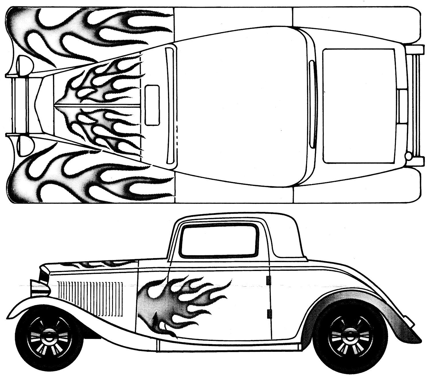 Automobilis Ford 32 3-window Coupe
