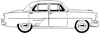 Karozza Ford Crestline Fordor 1954