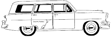 Auto Ford Customline Country Sedan 1954 