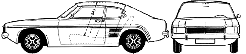 Automobilis Ford E Capri Mk.I 1