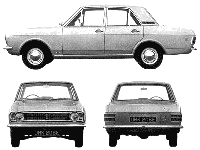 Karozza Ford E Cortina Mk. II GT 4-Door 1967