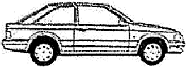 자동차 Ford E Escort Mk. III 3-Door 1986