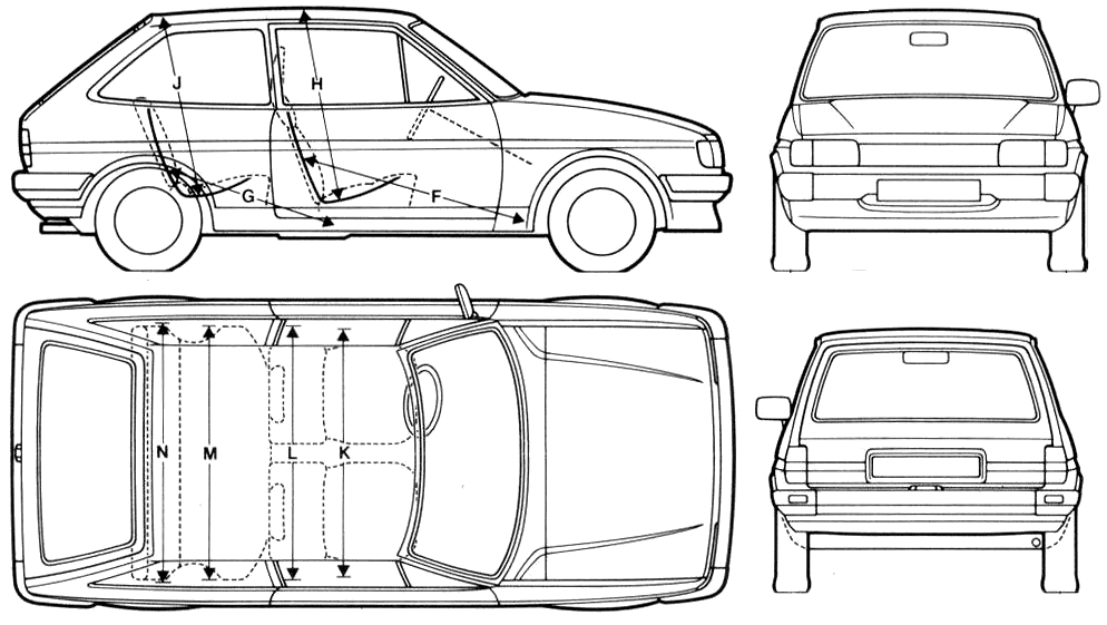 자동차 Ford E Fiesta 1982