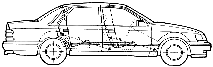 小汽车 Ford E Scorpio 4-Door 1989 