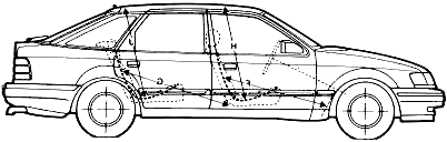 자동차 Ford E Scorpio 5-Door 1989 