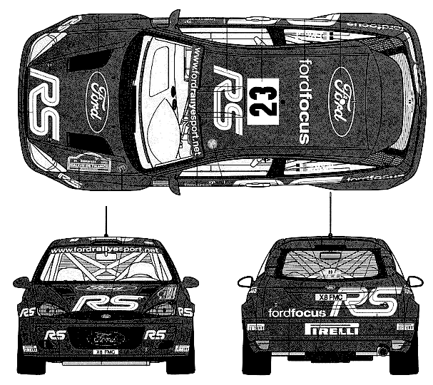 자동차 Ford Focus RS WRC 02 Performance Blue