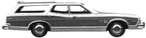 Karozza Ford Gran Torino Squire Wagon 1975