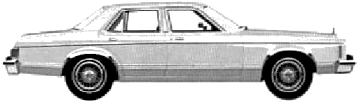 Car Ford Granada Ghia 4-Door Sedan 1980 