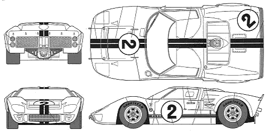 Car Ford GT40 Mark II Daytona 