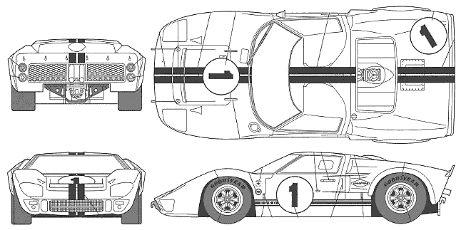 小汽车 Ford GT40 Mark II
