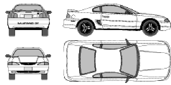 小汽车 Ford Mustang Coupe 2000 