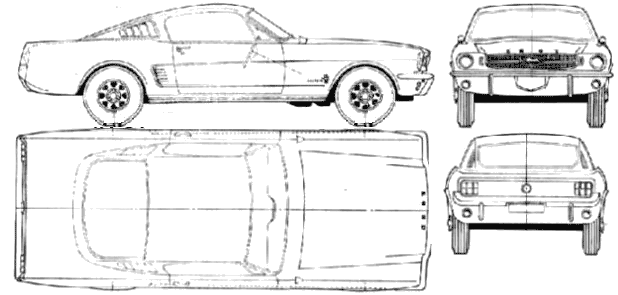 小汽车 Ford Mustang Fastback 2