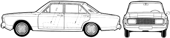 小汽车 Ford Taunus 17M P7A 4-Door 1969