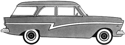 Mašīna Ford Taunus 17M Tournier 1957