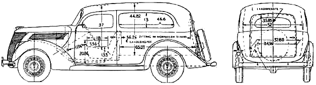 자동차 Ford Wagon 1937 