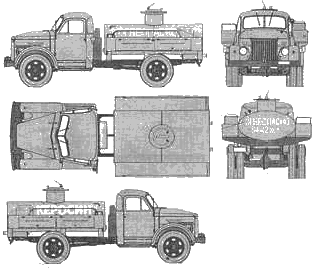 Car GAZ-51 Bochka fuel truck