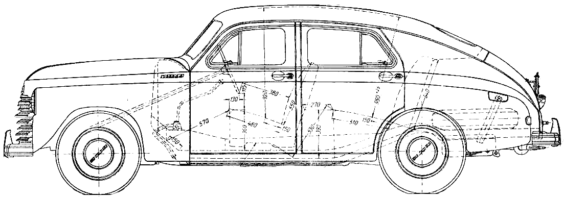 자동차 GAZ M-20 Pobeda 1948