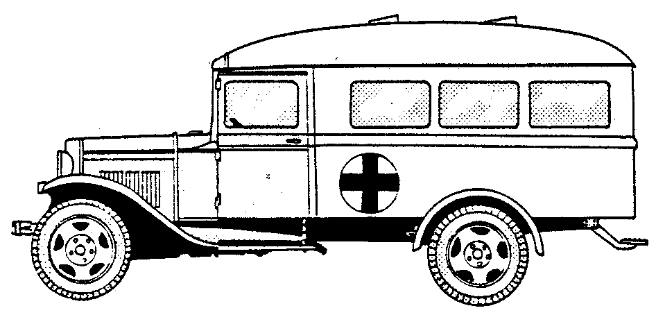 Cotxe GAZ MM Ambulance