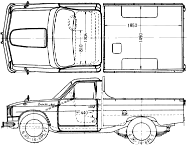 자동차 Hino Briska 1300 1965