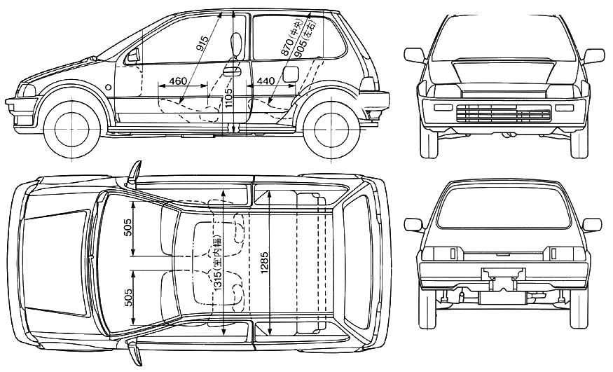 Cotxe Honda City 1986 