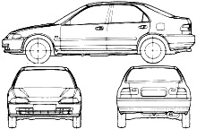자동차 Honda Civic 4-Door 1993