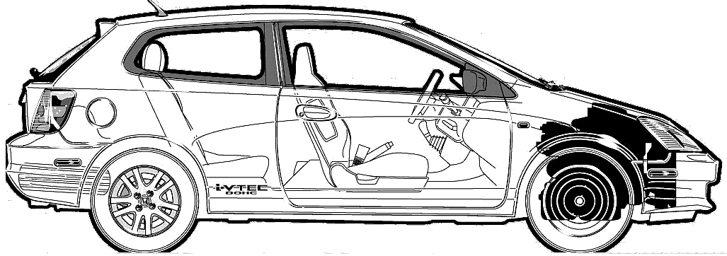 Mašīna Honda Civic Si 3-Door 2002 