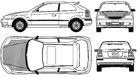 자동차 Honda Civic Type-R 3-Door 1999