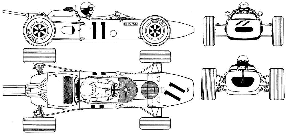 자동차 Honda F1 01 1965 