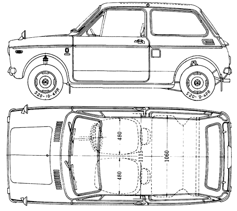 Mašīna Honda N360 1971 