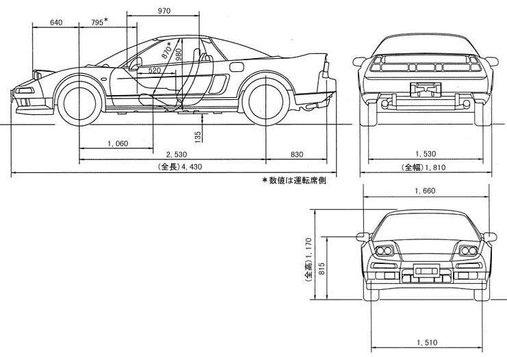 小汽车 Honda NSX 1997 