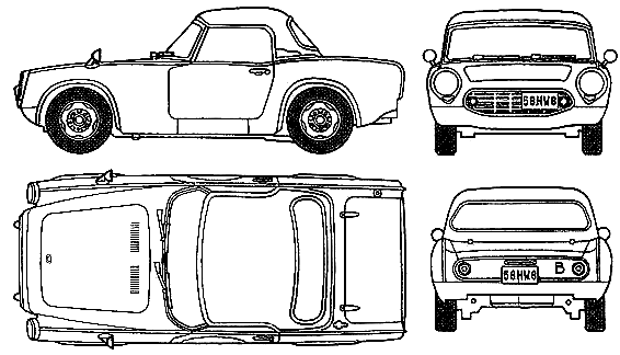 Auto Honda S600 1964 