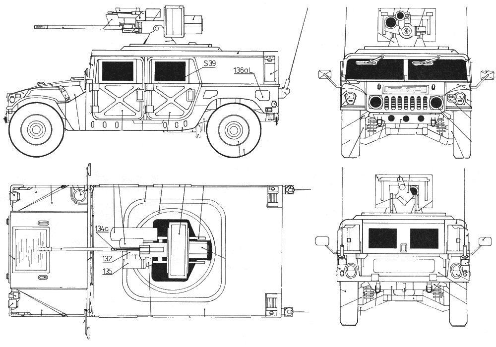 Automobilis Hummer M242 Bushmaster