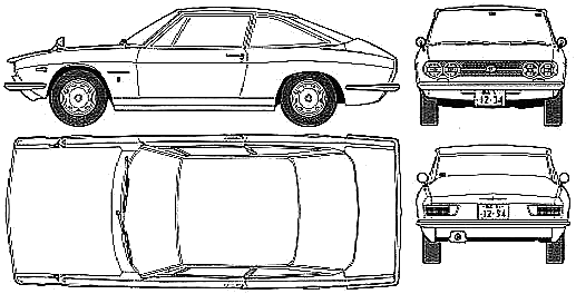Cotxe Isuzu 117 Coupe 1969