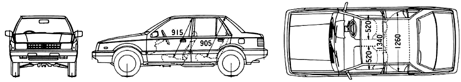 자동차 Isuzu Gemini 1988