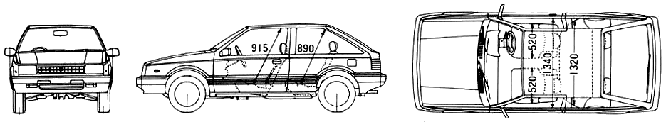 Cotxe Isuzu Gemini FF 1988