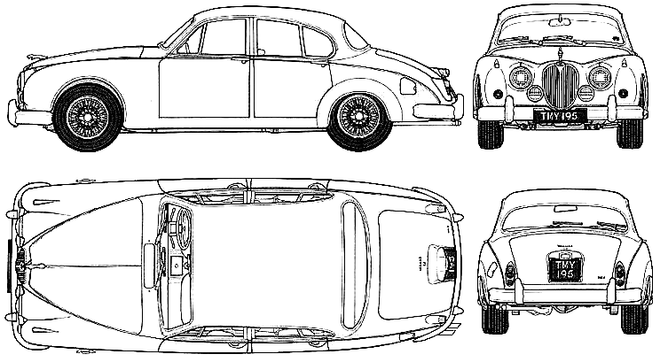 Mašīna Jaguar Mk.II Saloon 1968