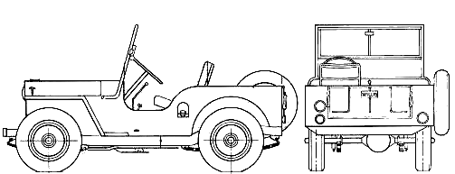 Karozza Jeep CJ-2A Universal