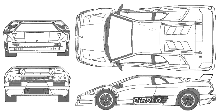 小汽车 Lamborghini Diablo Koenig