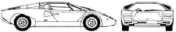 小汽车 Lamborghini Countach 1974