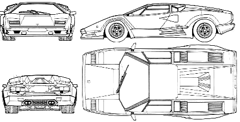 小汽車 Lamborghini Countach 25th Anniversary