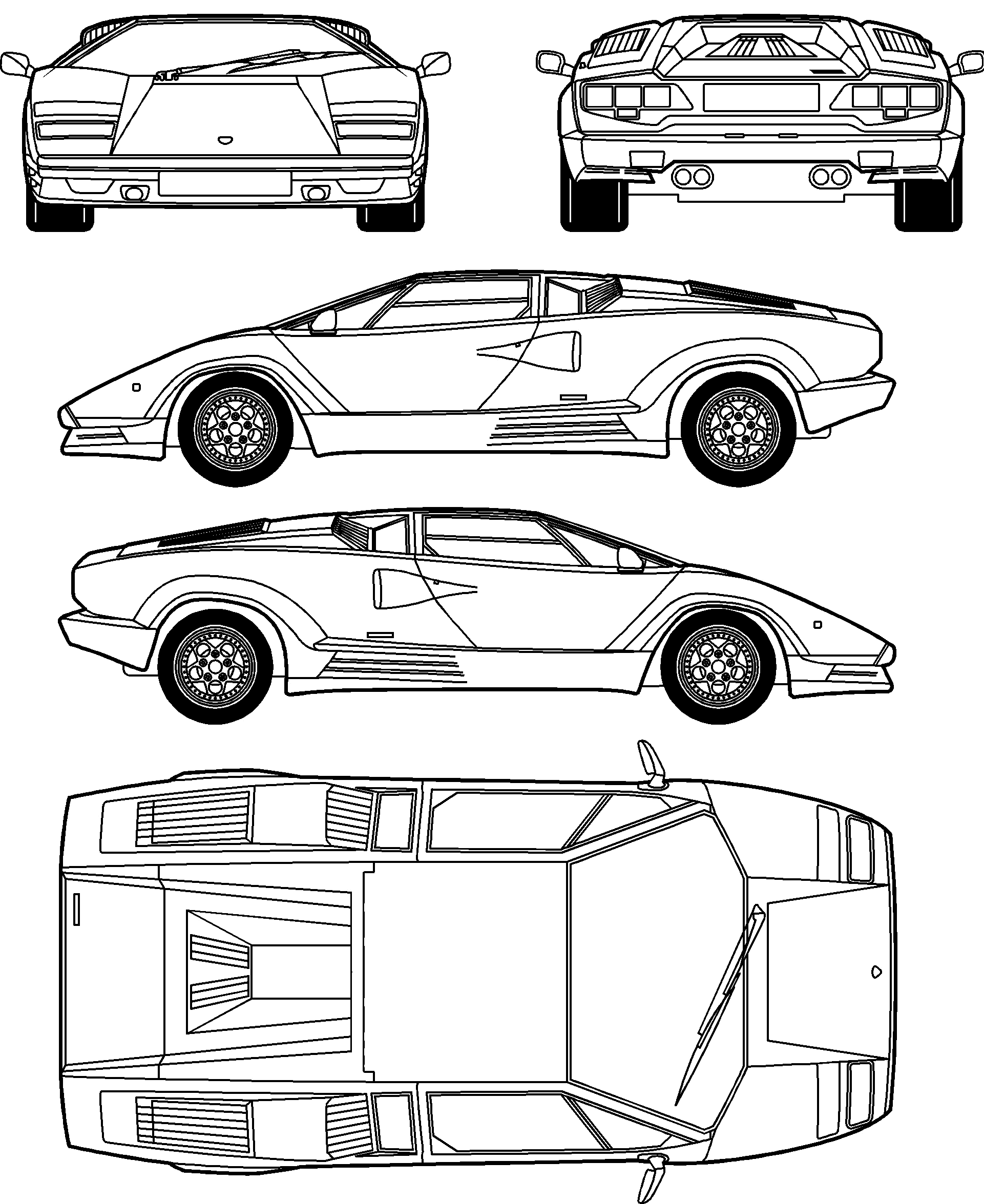 小汽车 Lamborghini Countach 5000S