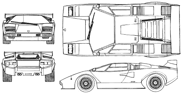 Karozza Lamborghini Countach LP500