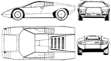 小汽车 Lamborghini Countach LP400 1970
