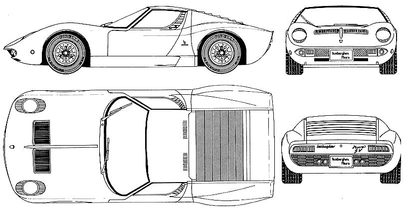 小汽车 Lamborghini Miura SV