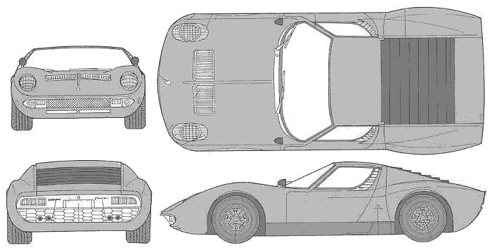 小汽车 Lamborghini Miura